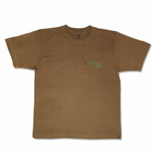 Army green run the wall T-shirt front