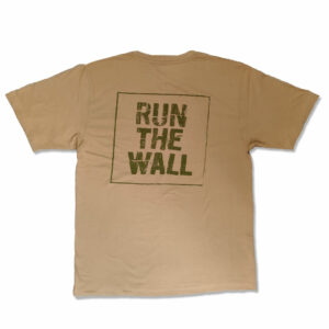 Khaki run the wall T-shirt - back