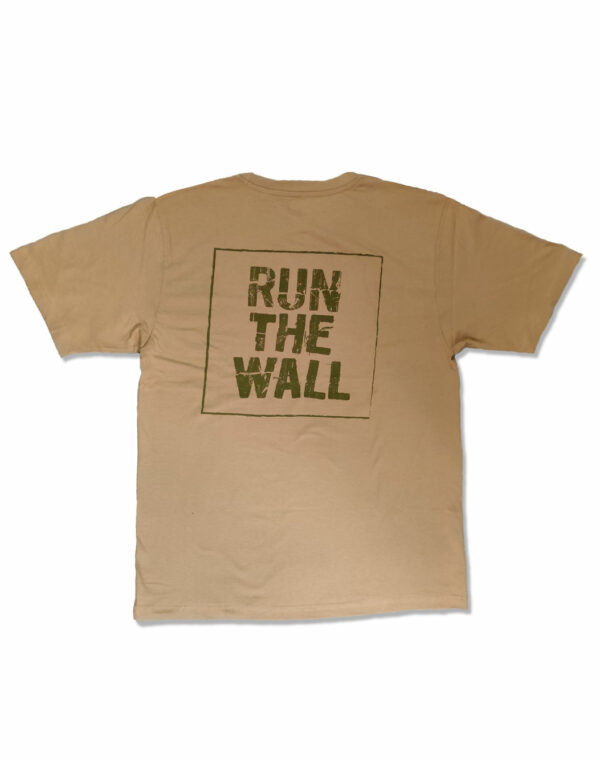 Khaki run the wall T-shirt - back