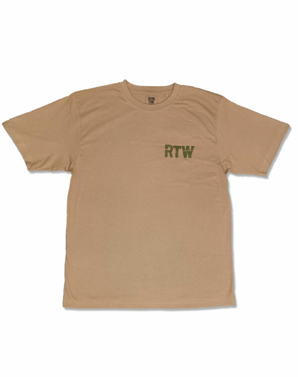 Khaki run the wall T-shirt - front