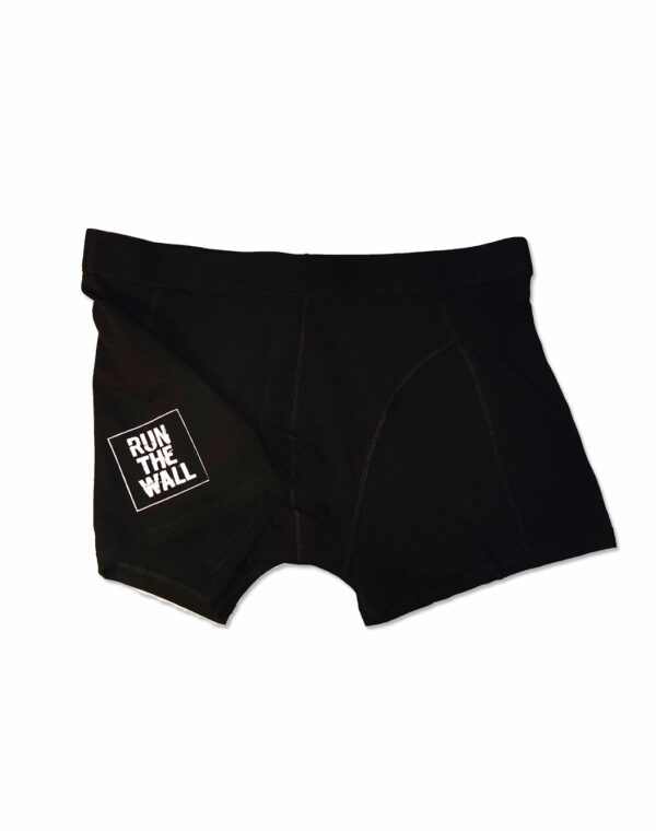 Burnout box underwear logo - run the wall underwear